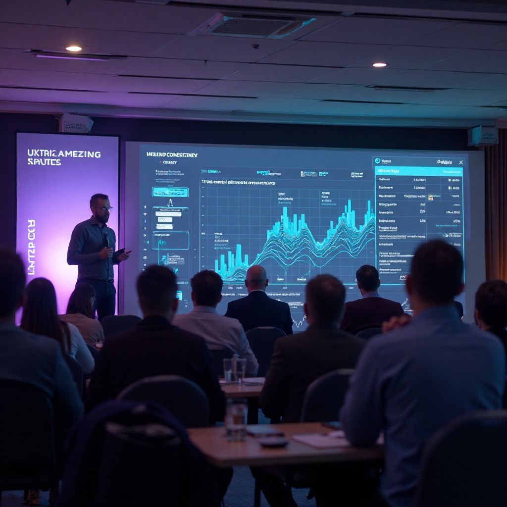 Industry conference presentation showcasing gaming analysis methodologies